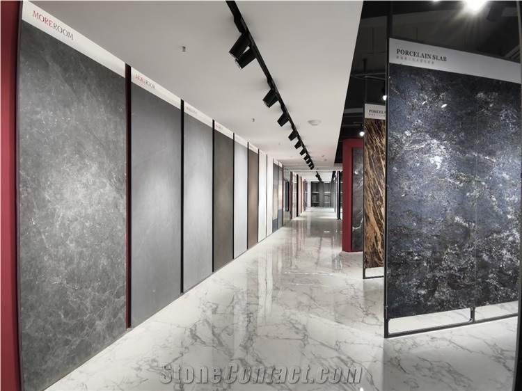 White Wood Grain Exterior Wall Tiles Sintered Stone