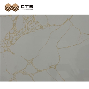 Fancy Calacatta Gold White Artificial Quartz