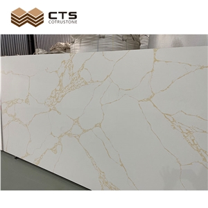 Fancy Calacatta Gold White Artificial Quartz