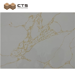 Fancy Calacatta Gold White Artificial Quartz