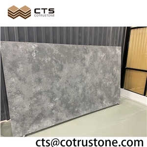 Fancy Grey Veins Quartz Factory Supply Flooring