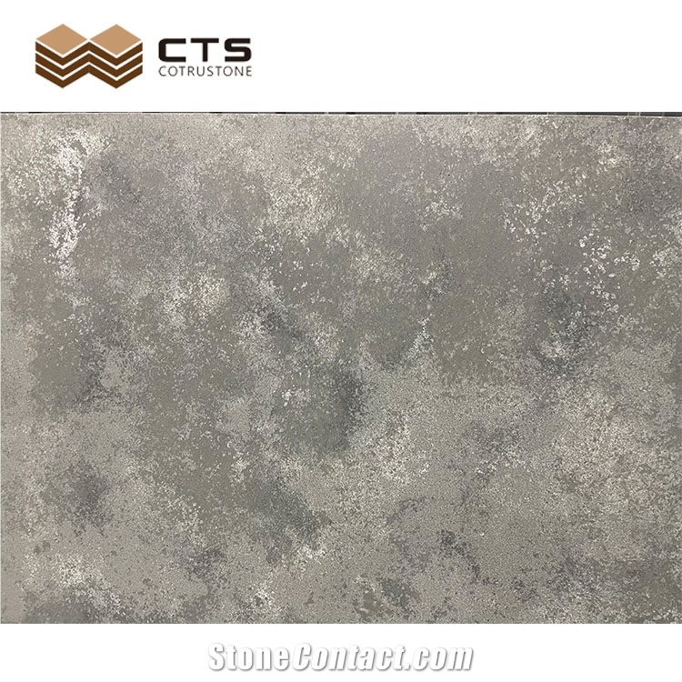 Fancy Grey Veins Quartz Factory Supply Flooring