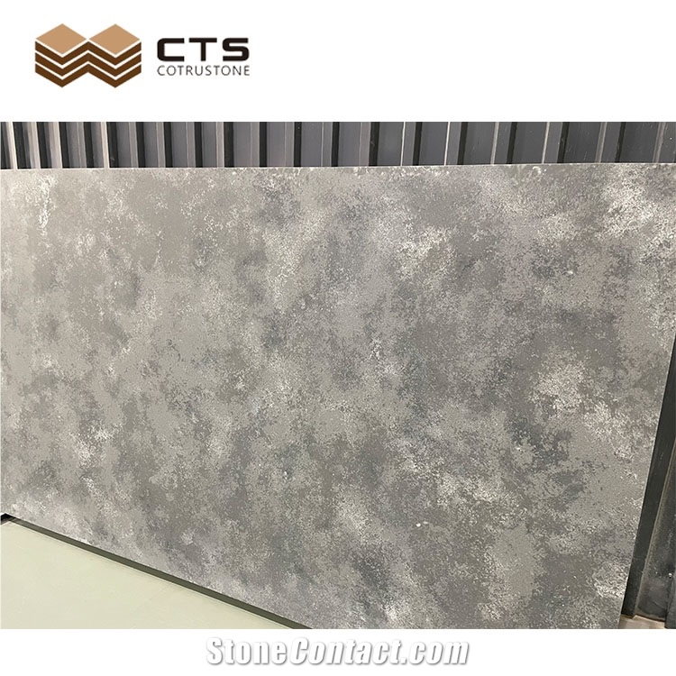 Fancy Grey Veins Quartz Factory Supply Flooring