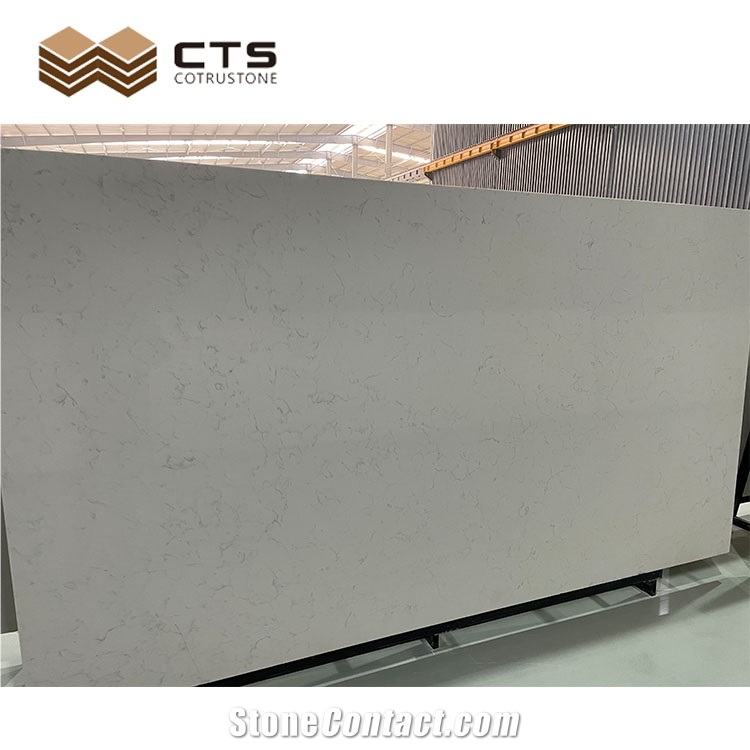 Modern Simple Style White Custom Quartz Backdrop Wall