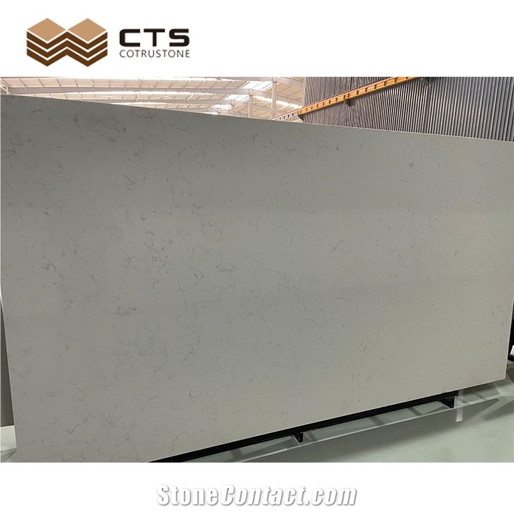 Modern Simple Style White Custom Quartz Backdrop Wall