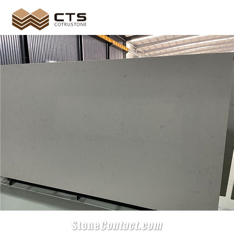 Modern Simple Style White Custom Quartz Backdrop Wall