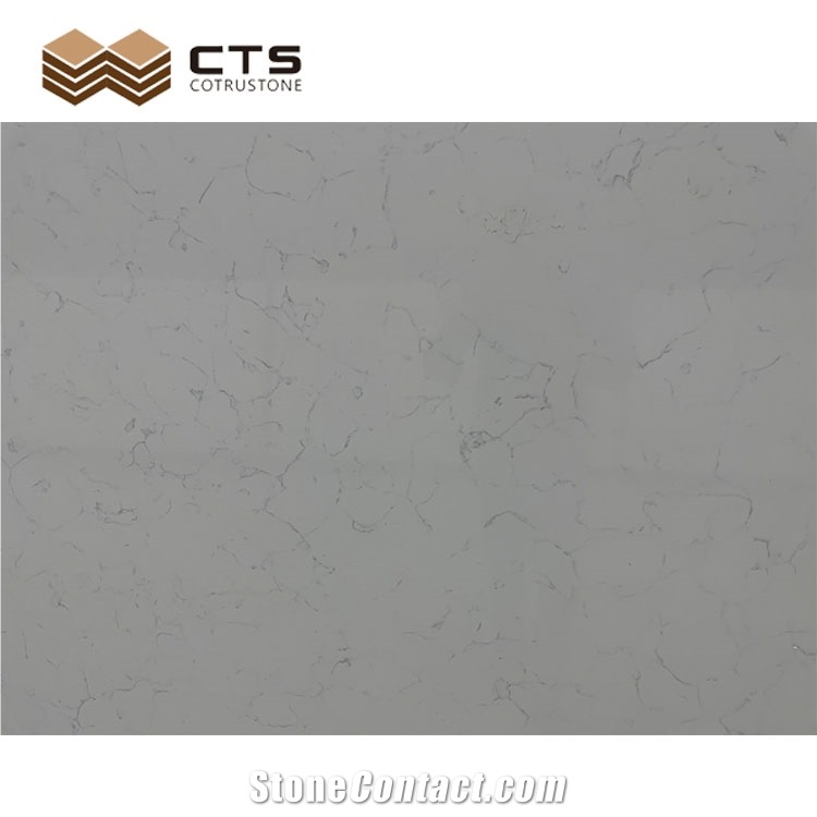 Modern Simple Style White Custom Quartz Backdrop Wall