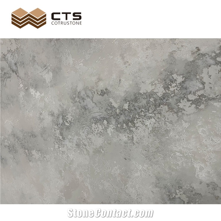 Super White Veins Artificial Quartz Slabs Tile Fancy Stone