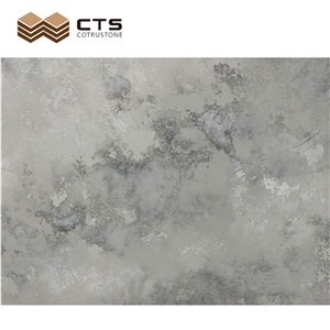 Super White Veins Artificial Quartz Slabs Tile Fancy Stone