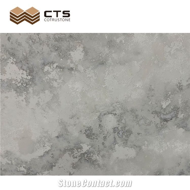 Super White Veins Artificial Quartz Slabs Tile Fancy Stone