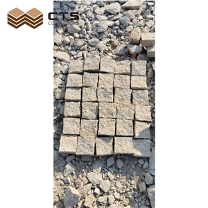 G682 China Popular Cheap Paving Stone Granite Cube Yellow