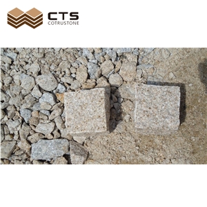 G682 China Popular Cheap Paving Stone Granite Cube Yellow