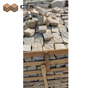 G682 China Popular Cheap Paving Stone Granite Cube Yellow