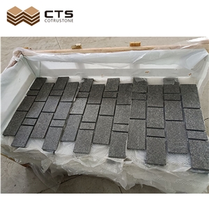 G684 Dark Grey Granite Cube Stone For Paver Floor