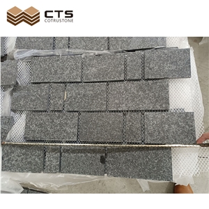 G684 Dark Grey Granite Cube Stone For Paver Floor