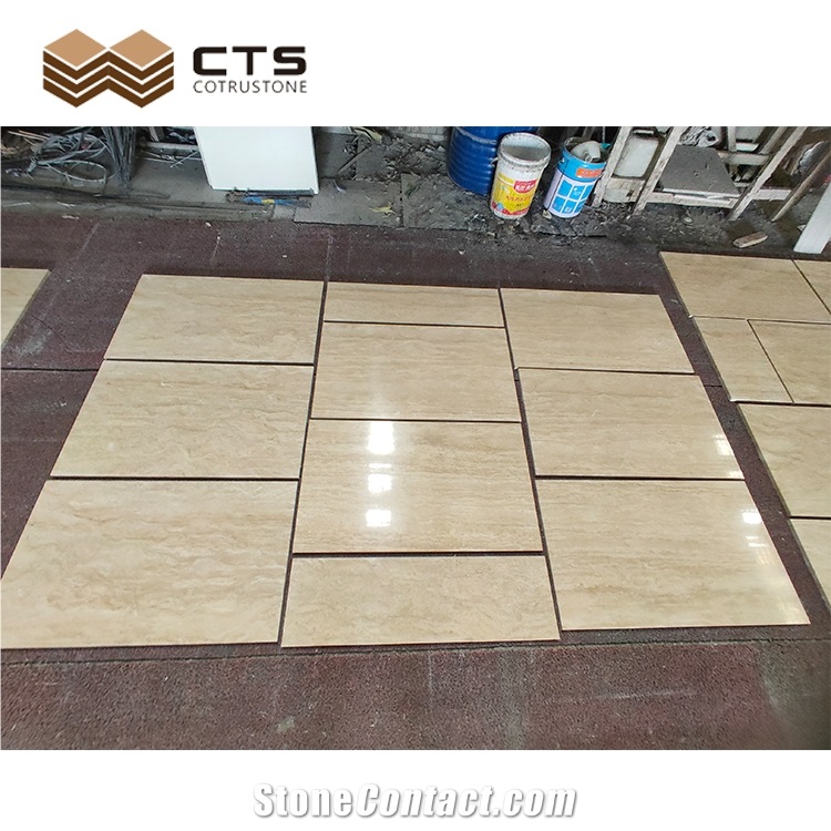 Good Price Turkey Cream Travertine French Pattern Tiles
