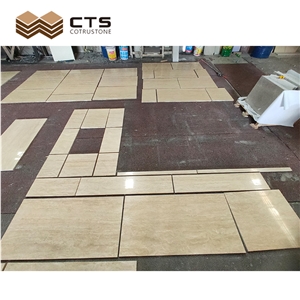 Good Price Turkey Cream Travertine French Pattern Tiles