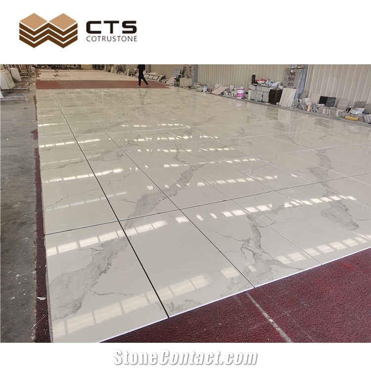 Nature White Marble Calacatta Gold Tiles For Luxury Floor