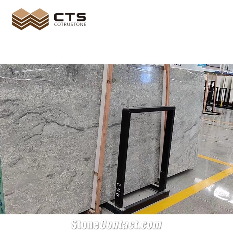 Slabs Polished Flooring Indoor Ocean Gray Fossil Limestone