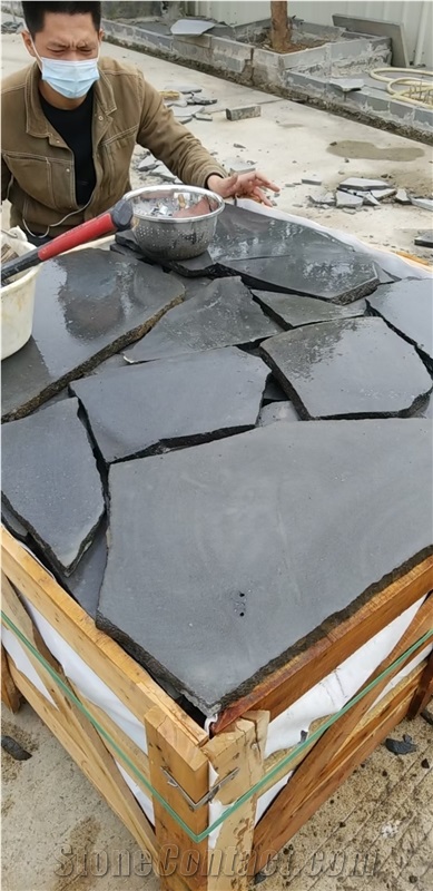 Andesite Sawn Cut Split Edge Crazy Paver Flagstone