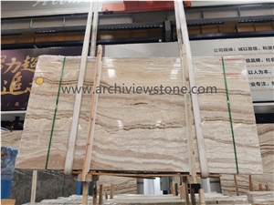 Bookmatched Brown Traonyx Jade Travertine Slabs