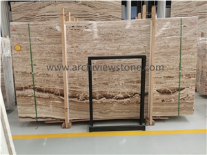Bookmatched Brown Traonyx Jade Travertine Slabs