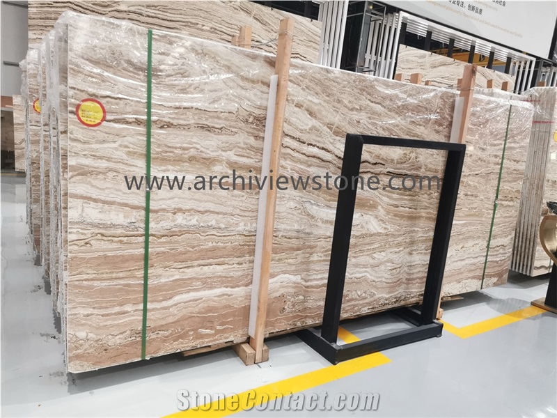 Bookmatched Brown Traonyx Jade Travertine Slabs