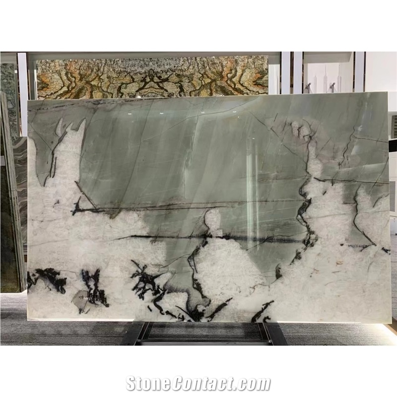 Green Luxury Stone Cristallo Tiffany Quartzite Wall