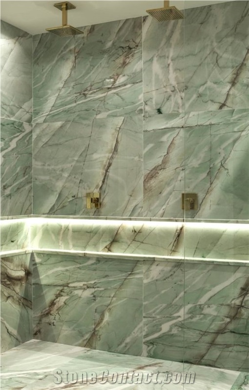 Green Luxury Stone Cristallo Tiffany Quartzite Wall