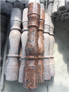 China Red Granite G562 Red Granite Stair Balustrades, Railings