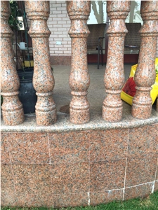 China Red Granite G562 Red Granite Stair Balustrades, Railings