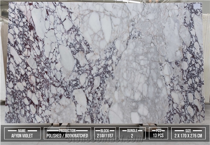 Afyon Violet Marble Slabs, Tiles