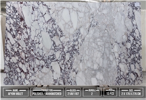 Afyon Violet Marble Slabs, Tiles