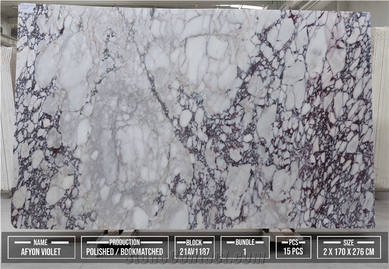 Afyon Violet Marble Slabs, Tiles