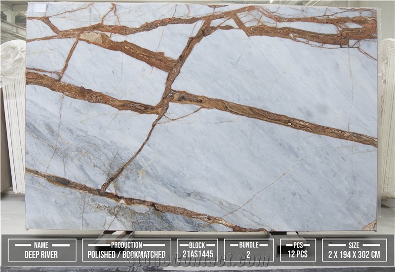 Deep River Marble Slabs, Tiles