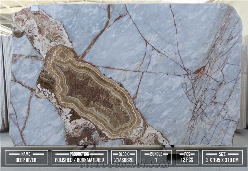 Deep River Marble Slabs, Tiles