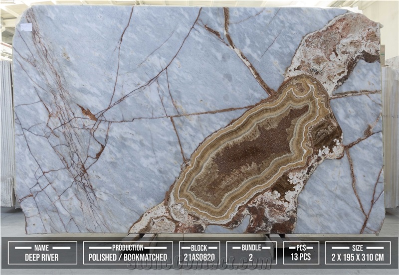 Deep River Marble Slabs, Tiles