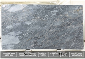 Forest Gray Marble Slabs, Tiles