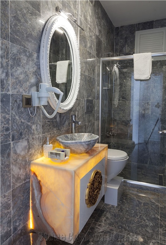 Forest Gray Marble Slabs, Tiles