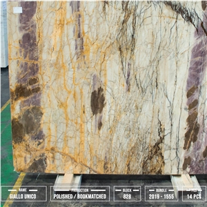 Giallo Imperial Marble Slabs, Tiles