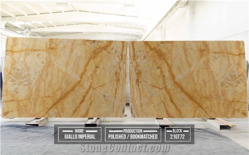Giallo Imperial Marble Slabs, Tiles