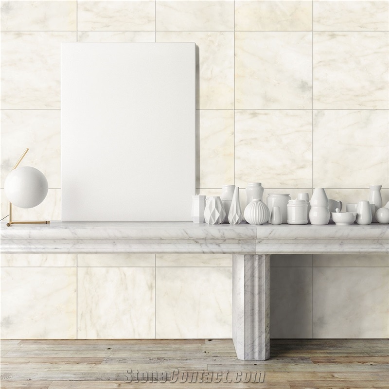 Topaz White Marble Slabs, Tiles