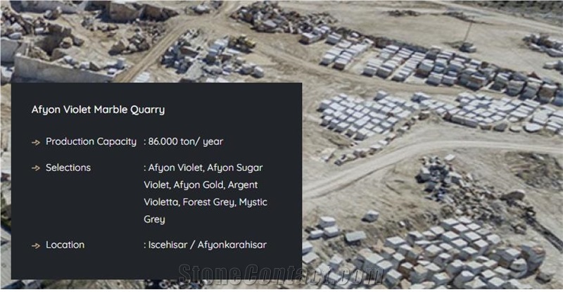 Afyon Violet Marble Quarry