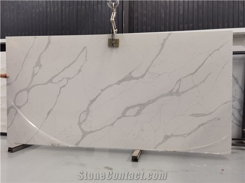 Big Slab Calacatta White Quartz Slab