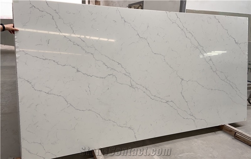 Big Slab Calacatta White Quartz Slab