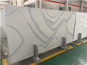 Solid Surface Slabs With Blue Grey Mountain Veins