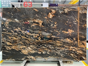 Exotic Granite Tiles With Golden Vein For Commercial Project