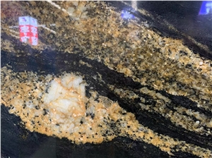 Large Size Book Matched Vein Cosmic Black Granite Large Size Book Matched Vein Cosmic Black Granite