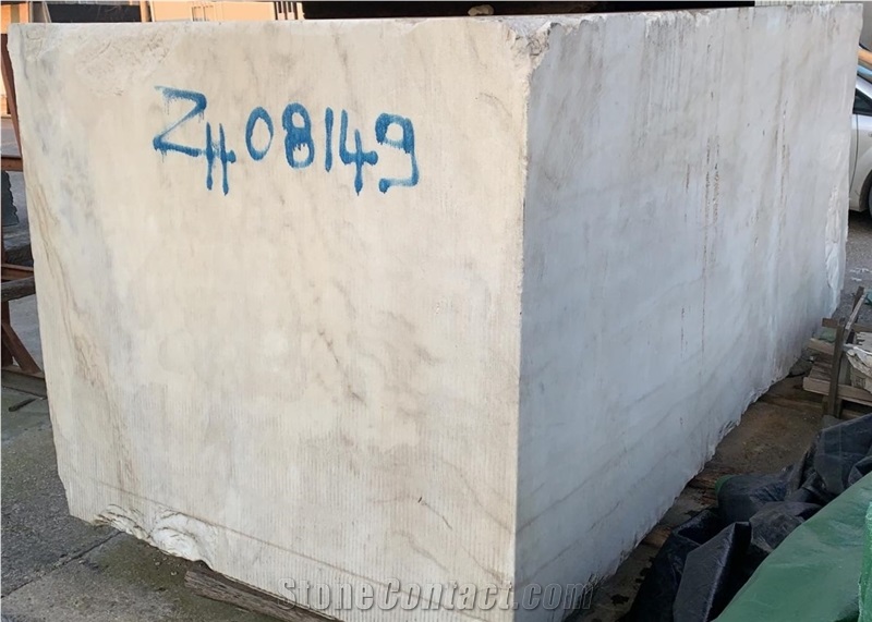 Bianco Lasa Covelano Marble Blocks