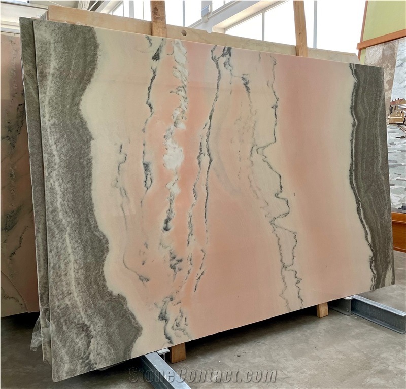 Rosa Salmone Slabs, Rosa Portogallo Salmonato Marble Slabs